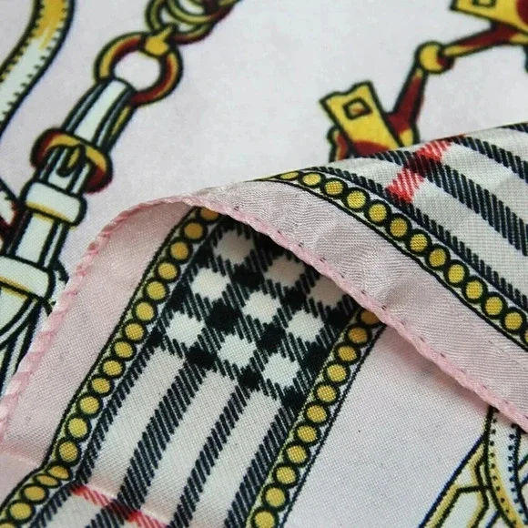 NWT WOMENS BABY PINK EQUESTRIAN SCARF - Picture 3 of 5